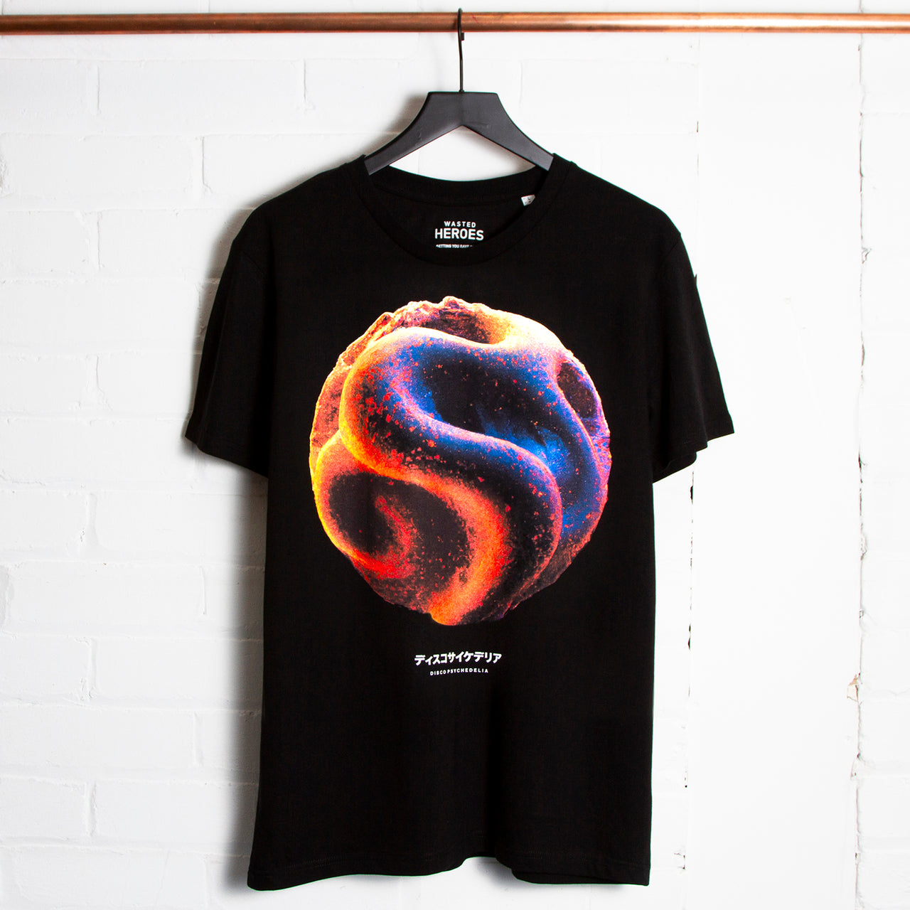 015 Disco Psychedelia Front Print - Tshirt - Black
