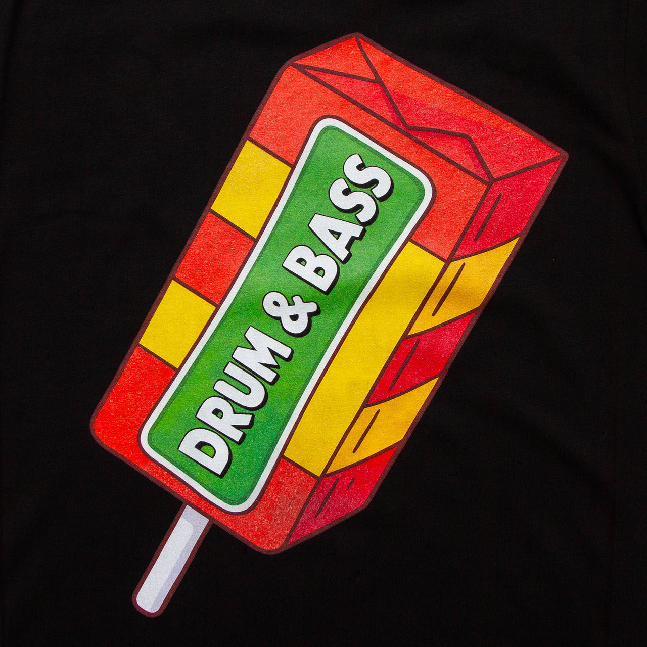 Drumstick & Bass Back Print - Tshirt - Black