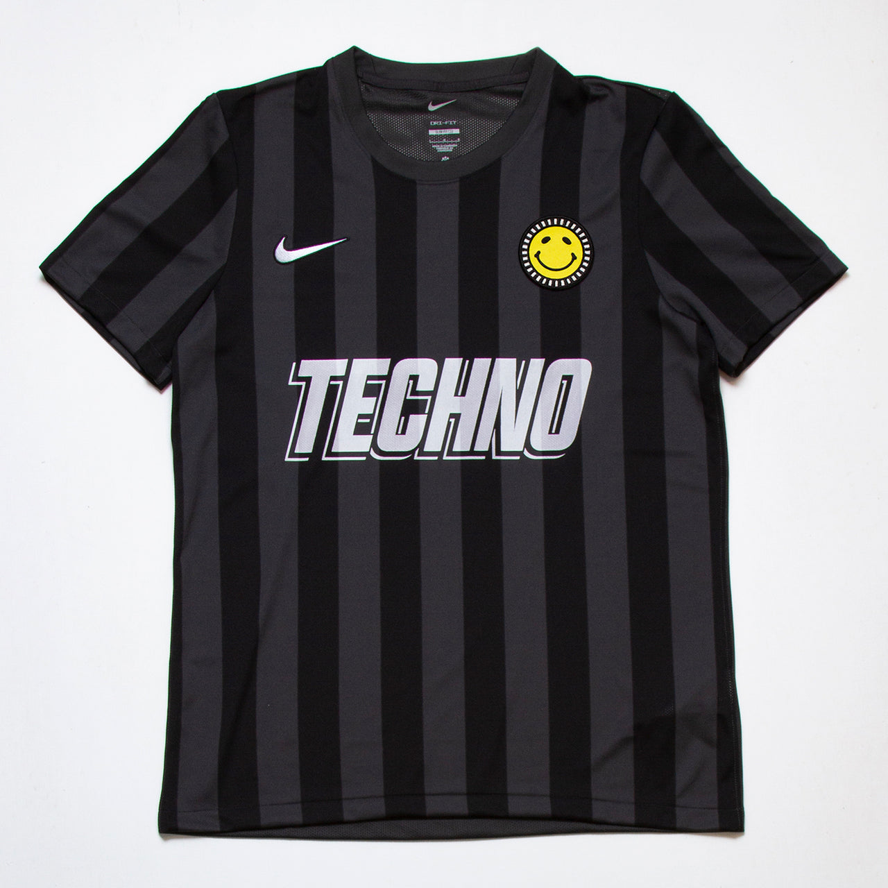 Techno United  FC Striped Division - Jersey - Black Grey