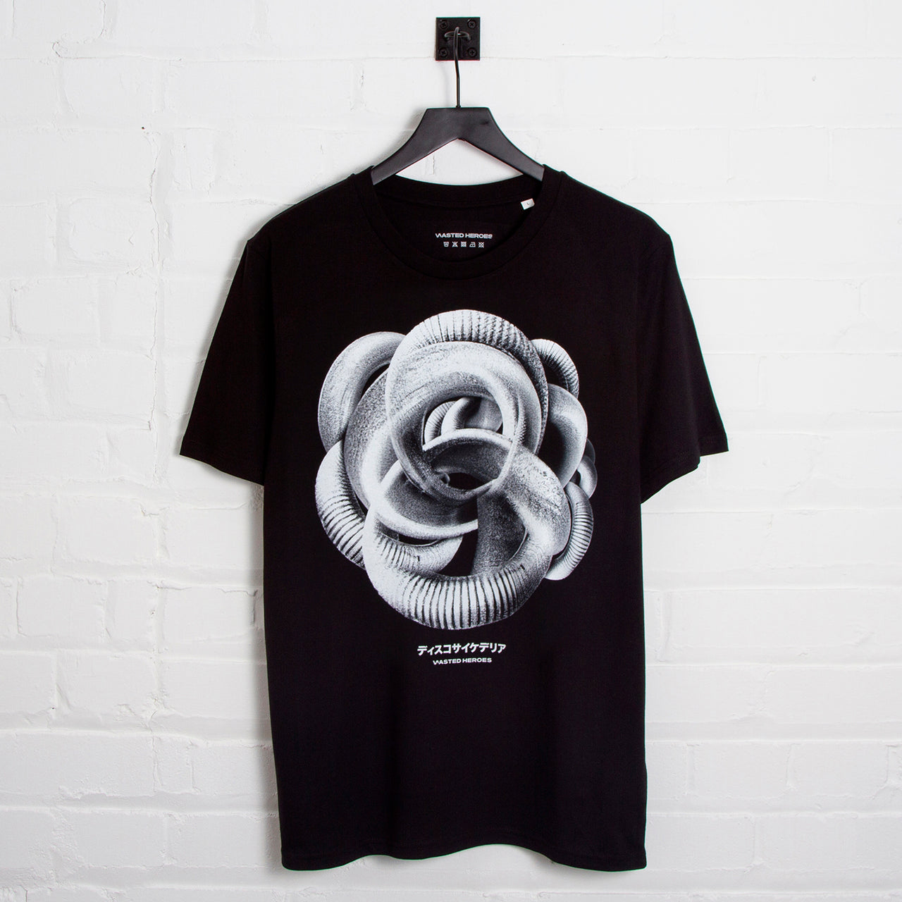 026 Disco Psychedelia Front Print - Tshirt - Black
