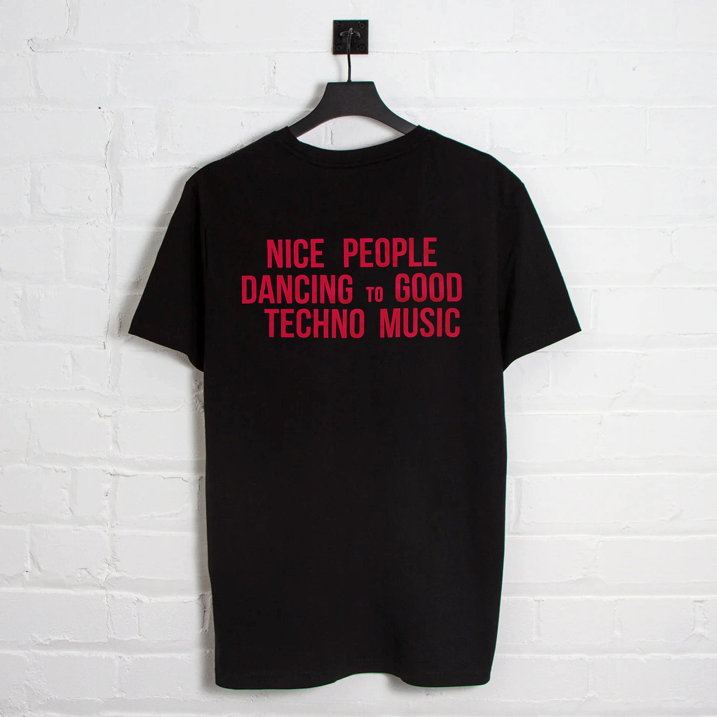 Peoples Techno Back Print Tshirt Black