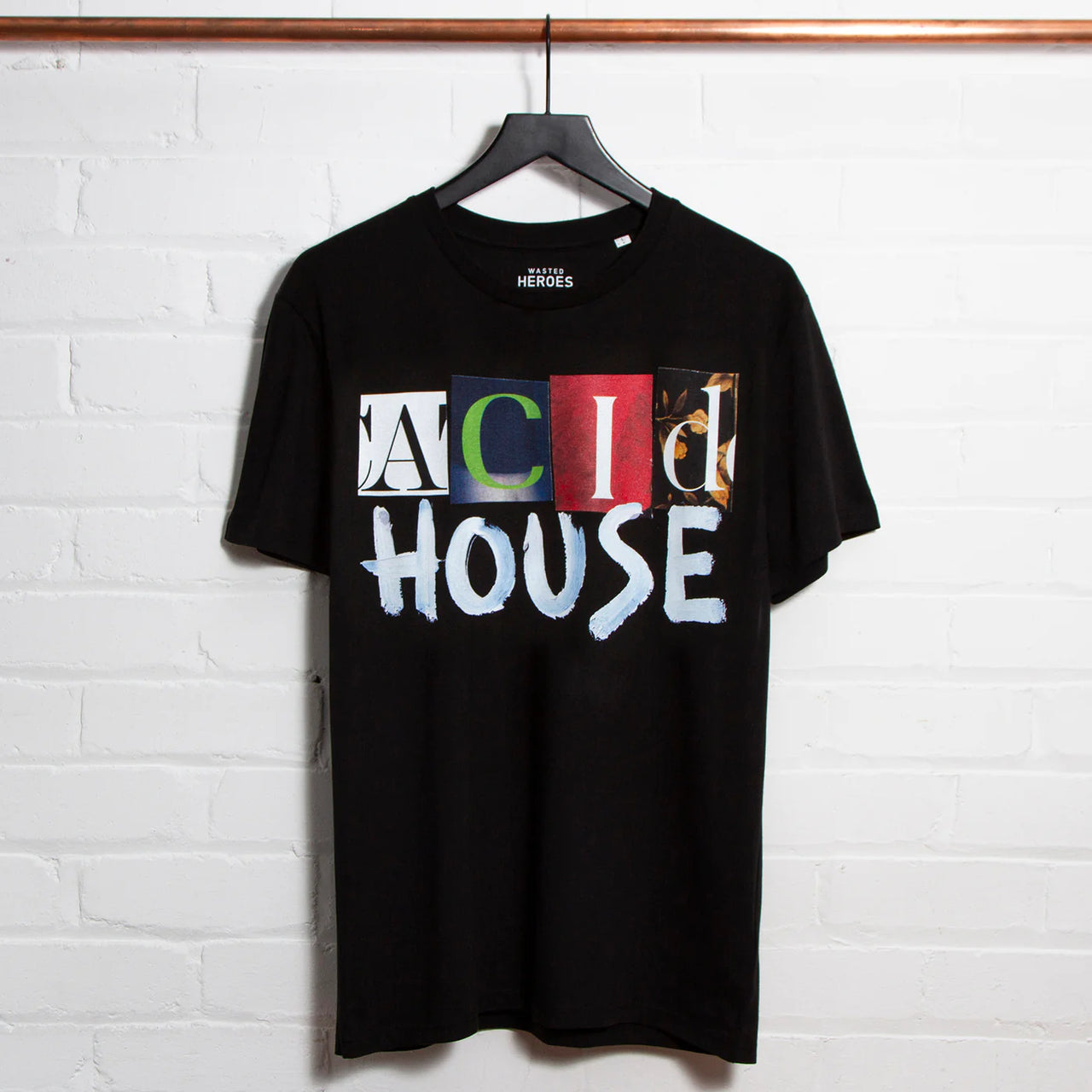 Acid House Cut Panorama Front Print - Tshirt - Black