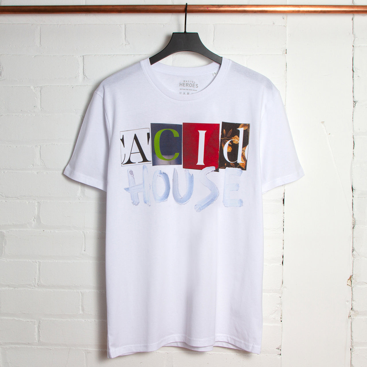 Acid House Cut Panorama Front Print - Tshirt - White