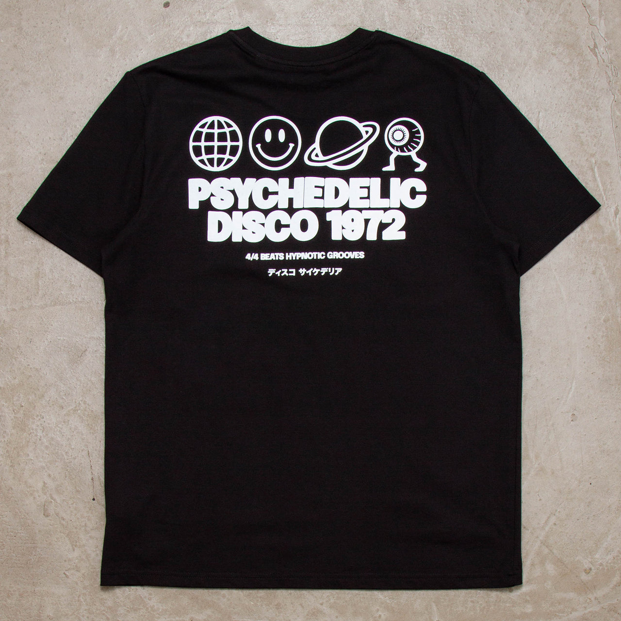 Elements White Psychedelic Disco 1972  Back Print - Tshirt - Back