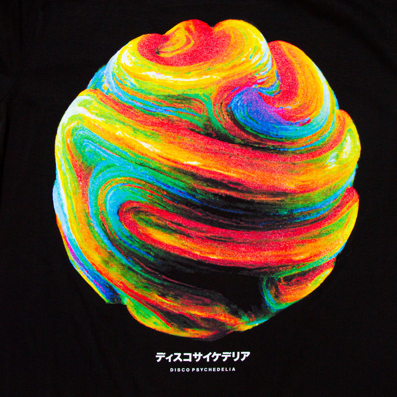 018 Disco Psychedelia Back Print - Tshirt - Black