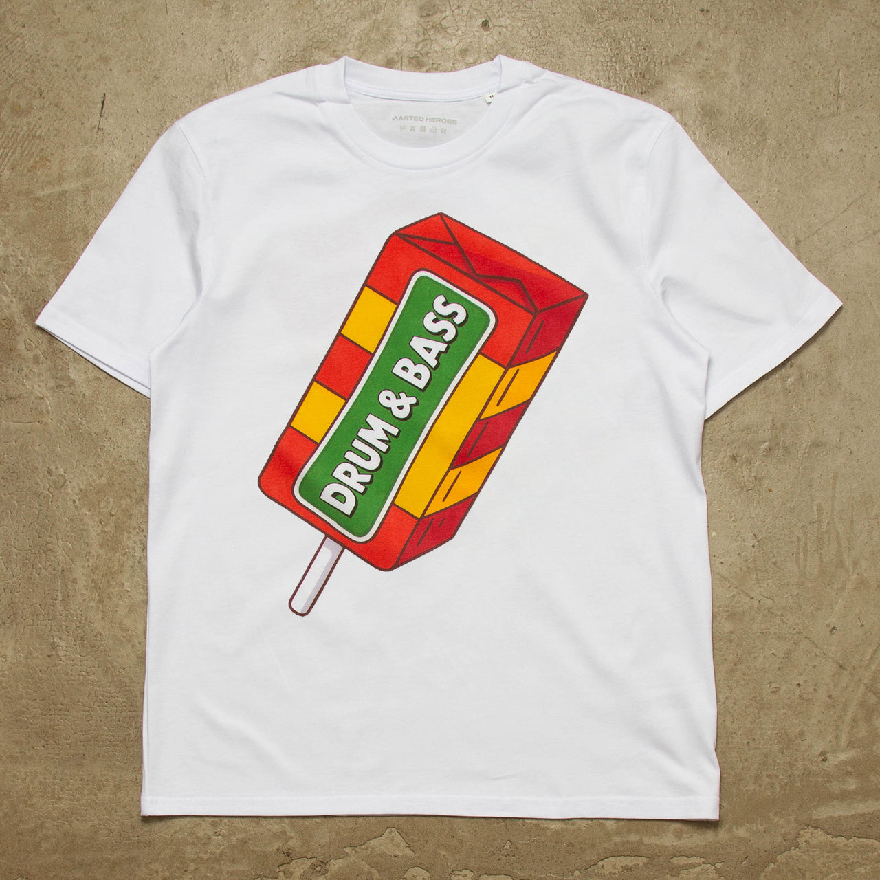 Drumstick & Bass Front Print - Tshirt - White