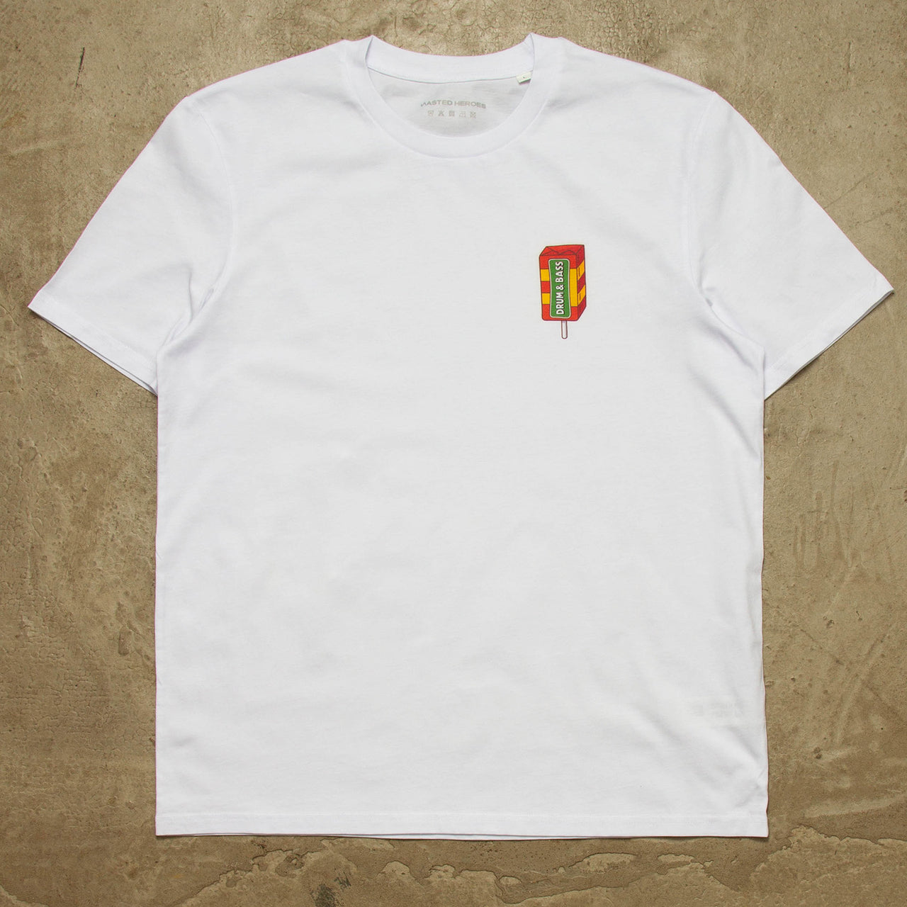 Crest Drumstick & Bass - Tshirt - White