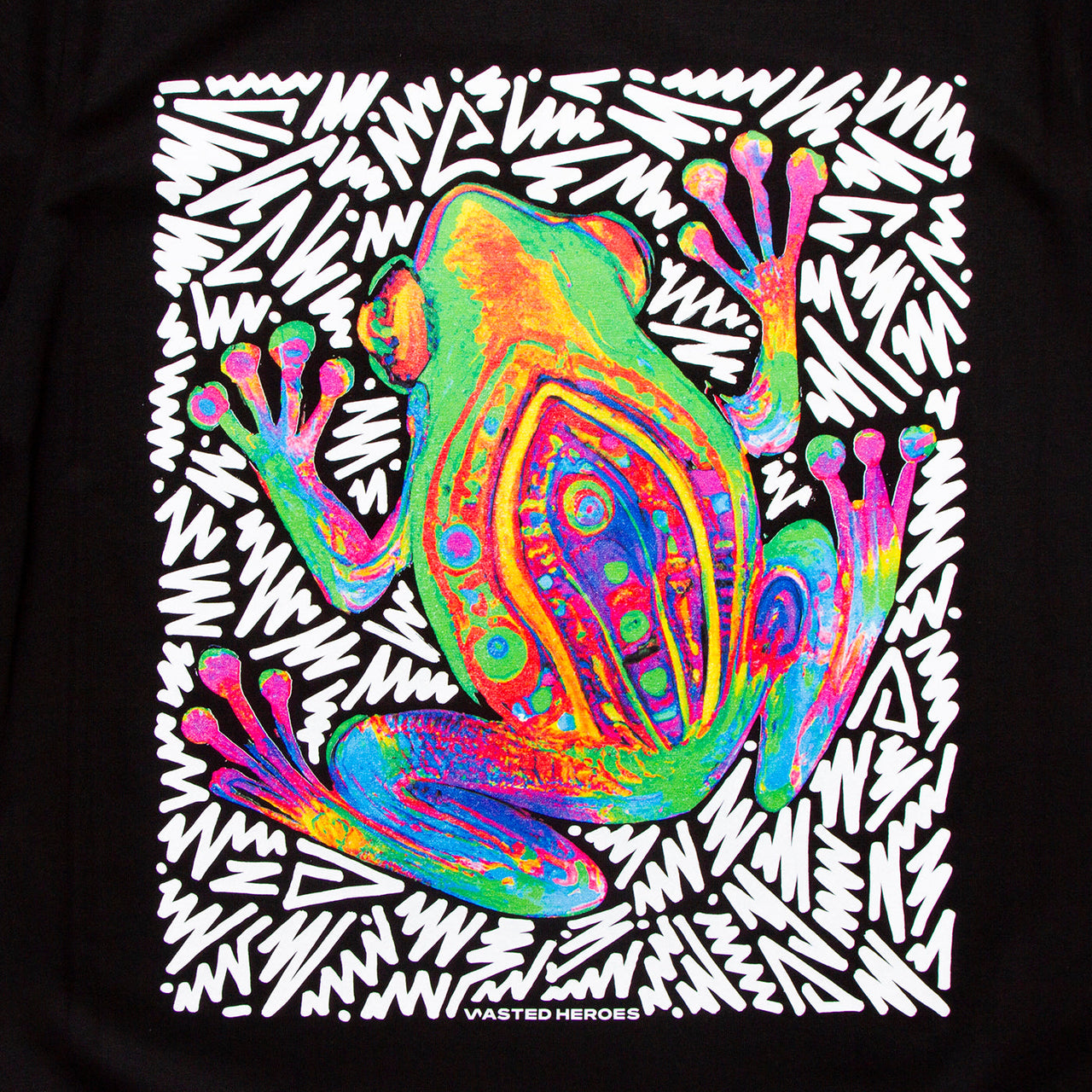 Doodle Toad Front Print - Tshirt - Black