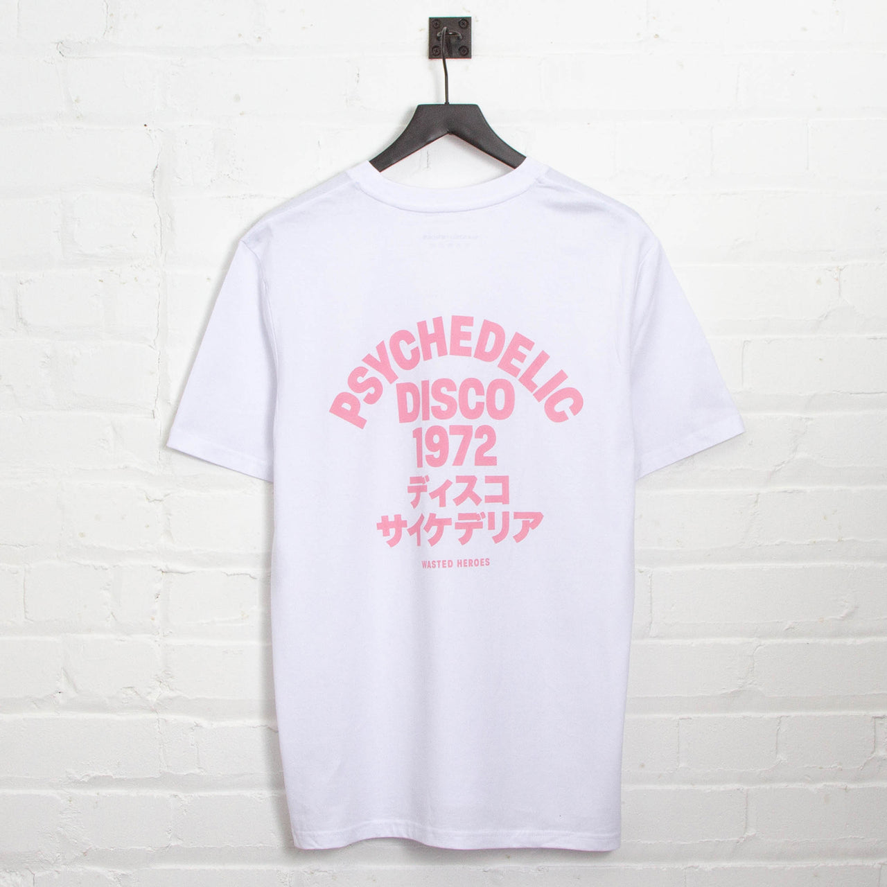 1972 Psychedelic Disco Back Print - Tshirt - White Pink