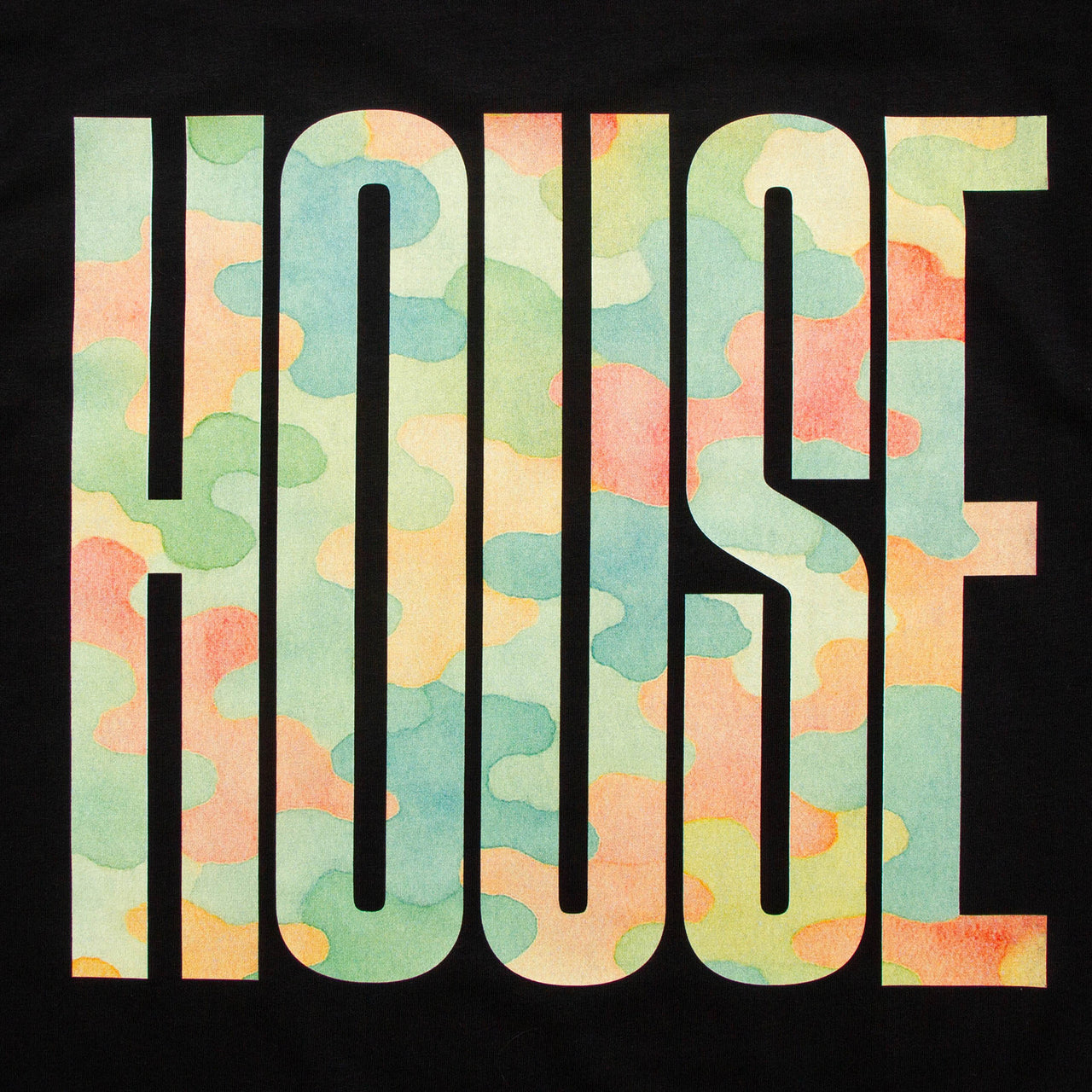 Camo Higher House Back Print - Tshirt - Black