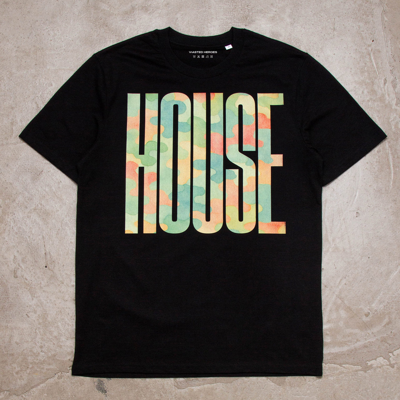 Camo Higher House Front Print - Tshirt - Black