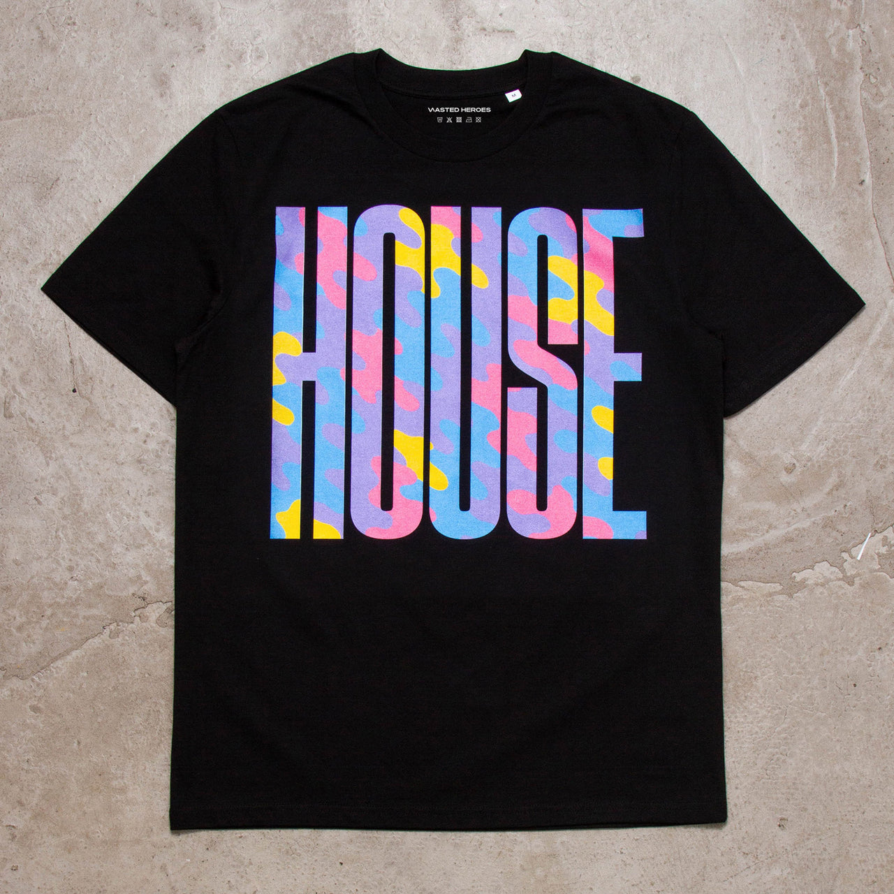 Haze Higher House Front Print - Tshirt - Black