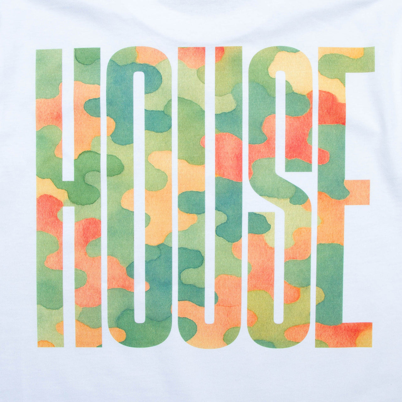 Camo Higher House Back Print - Tshirt - White