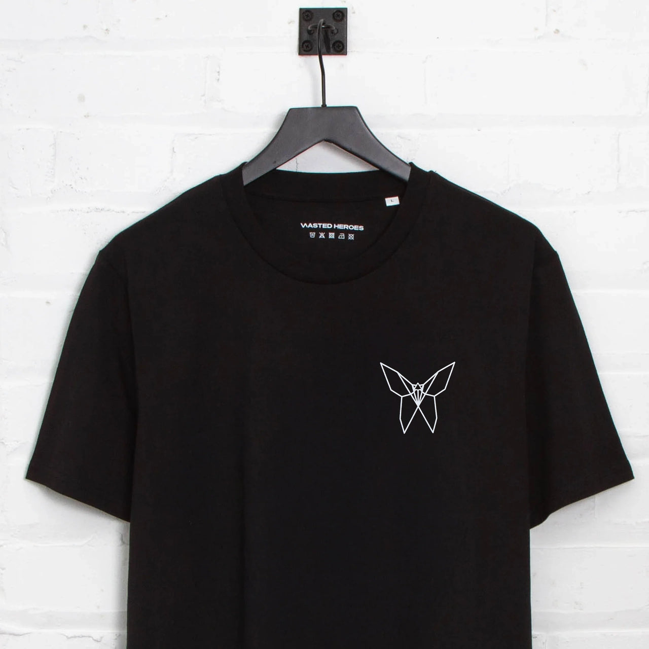 Crest origami Butterfly - Tshirt - Black
