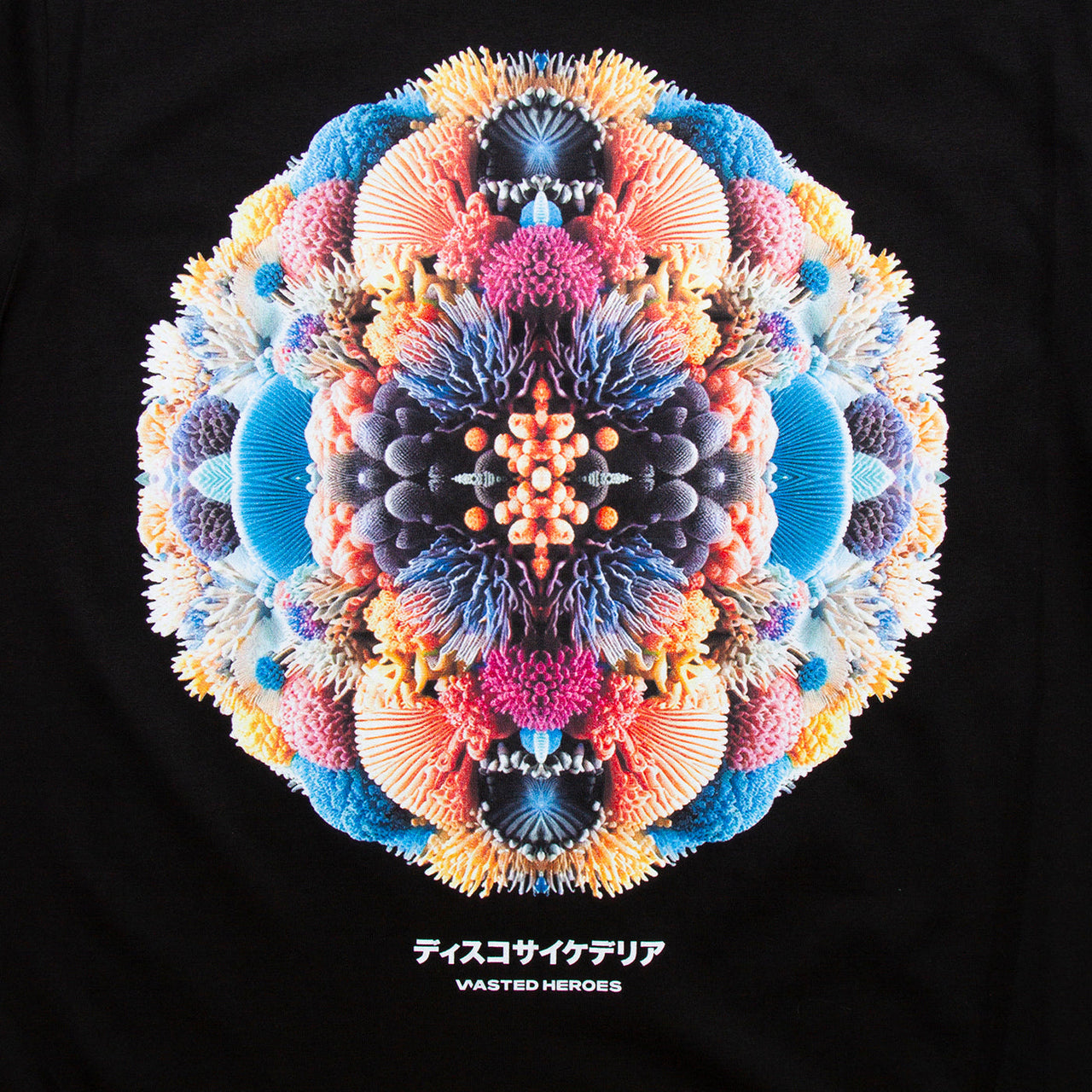 027 Disco Psychedelia Front Print - Tshirt - Black