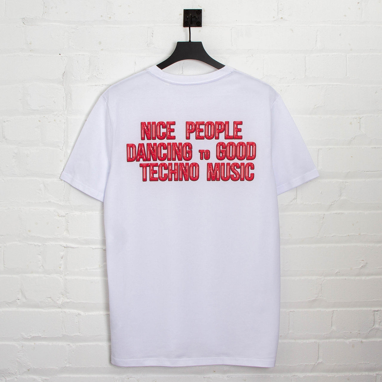 Peoples Techno Chrome Red Back Print - Tshirt - White