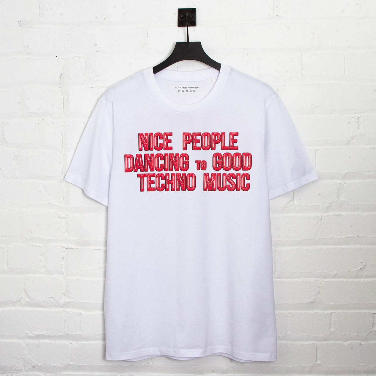 Peoples Techno Chrome Red Front Print - Tshirt - White