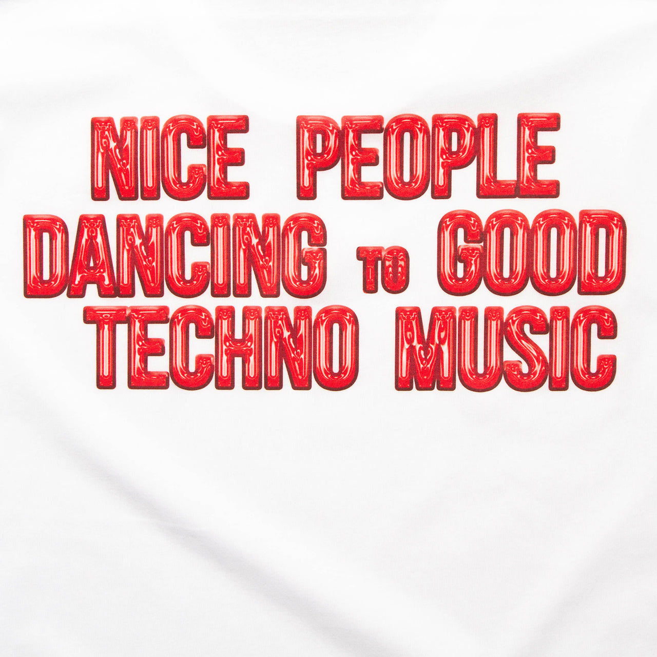 Peoples Techno Chrome Red Front Print - Tshirt - White