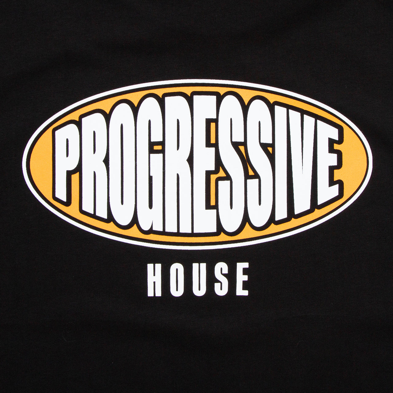 Progressive House Alliance Orange Back Print - Tshirt - Black