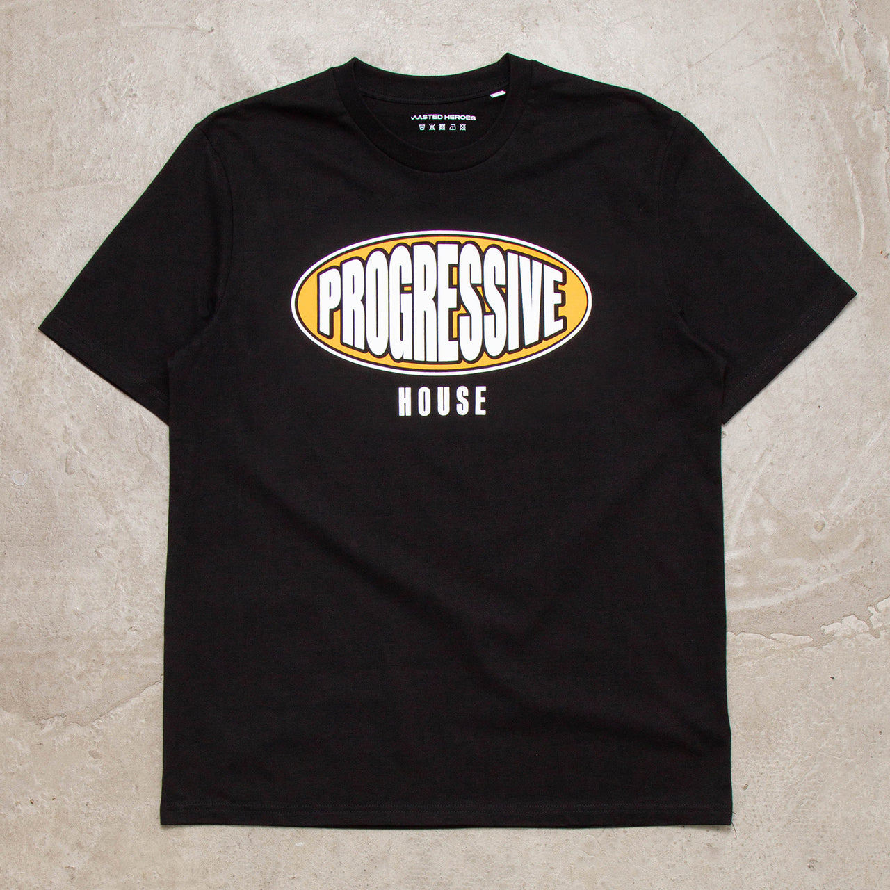 Progressive House Alliance Orange Front Print - Tshirt - Black