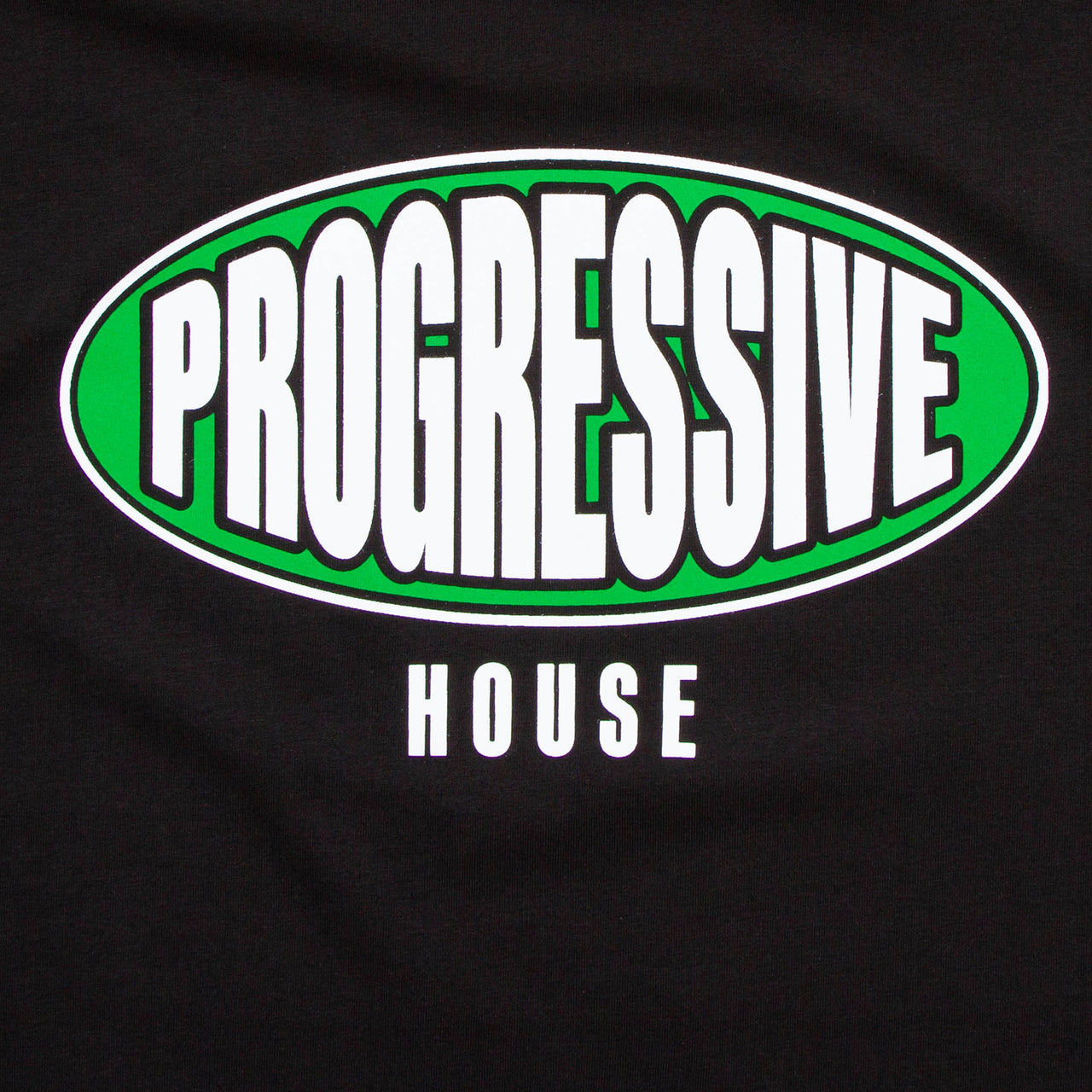 Progressive House Alliance Green Front Print - Tshirt - Black