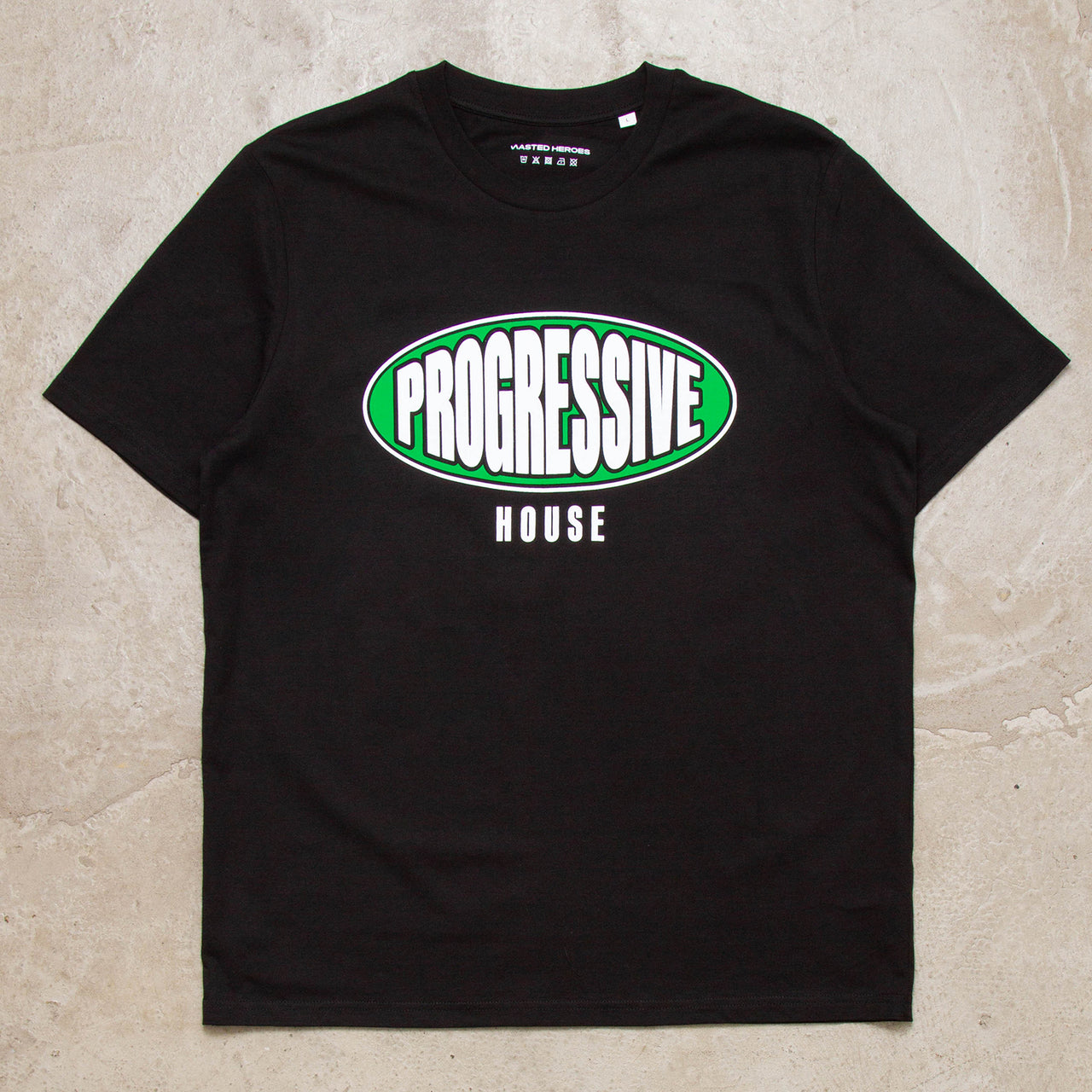 Progressive House Alliance Green Front Print - Tshirt - Black