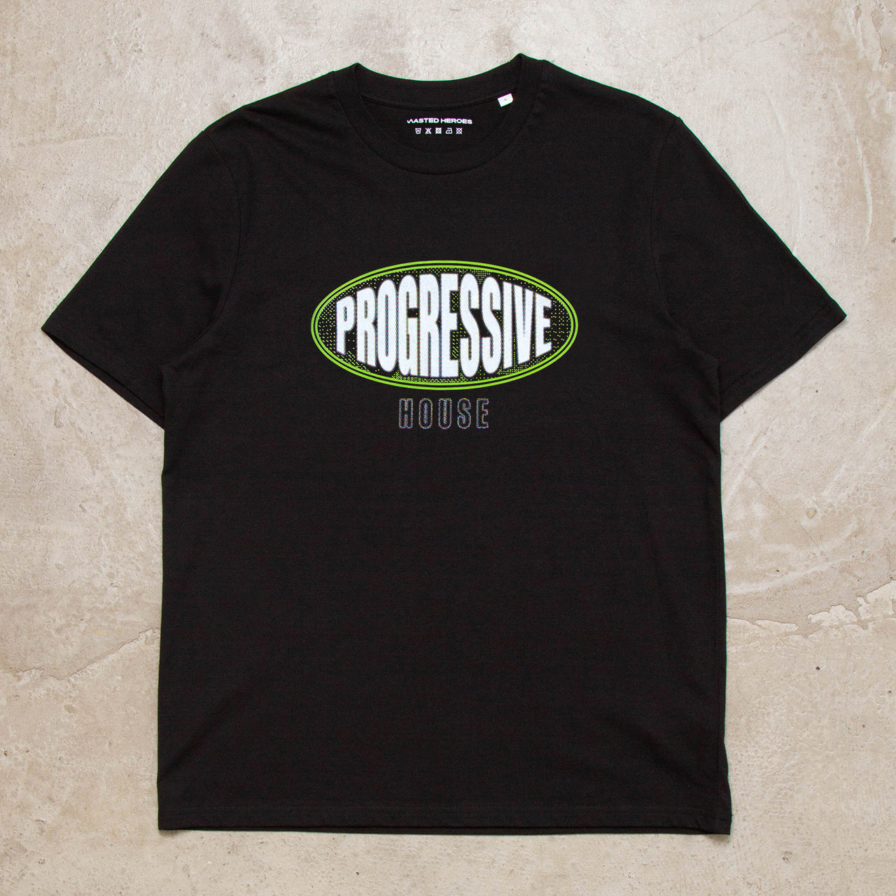 Binary Progressive House Alliance Front Print - Tshirt - Black