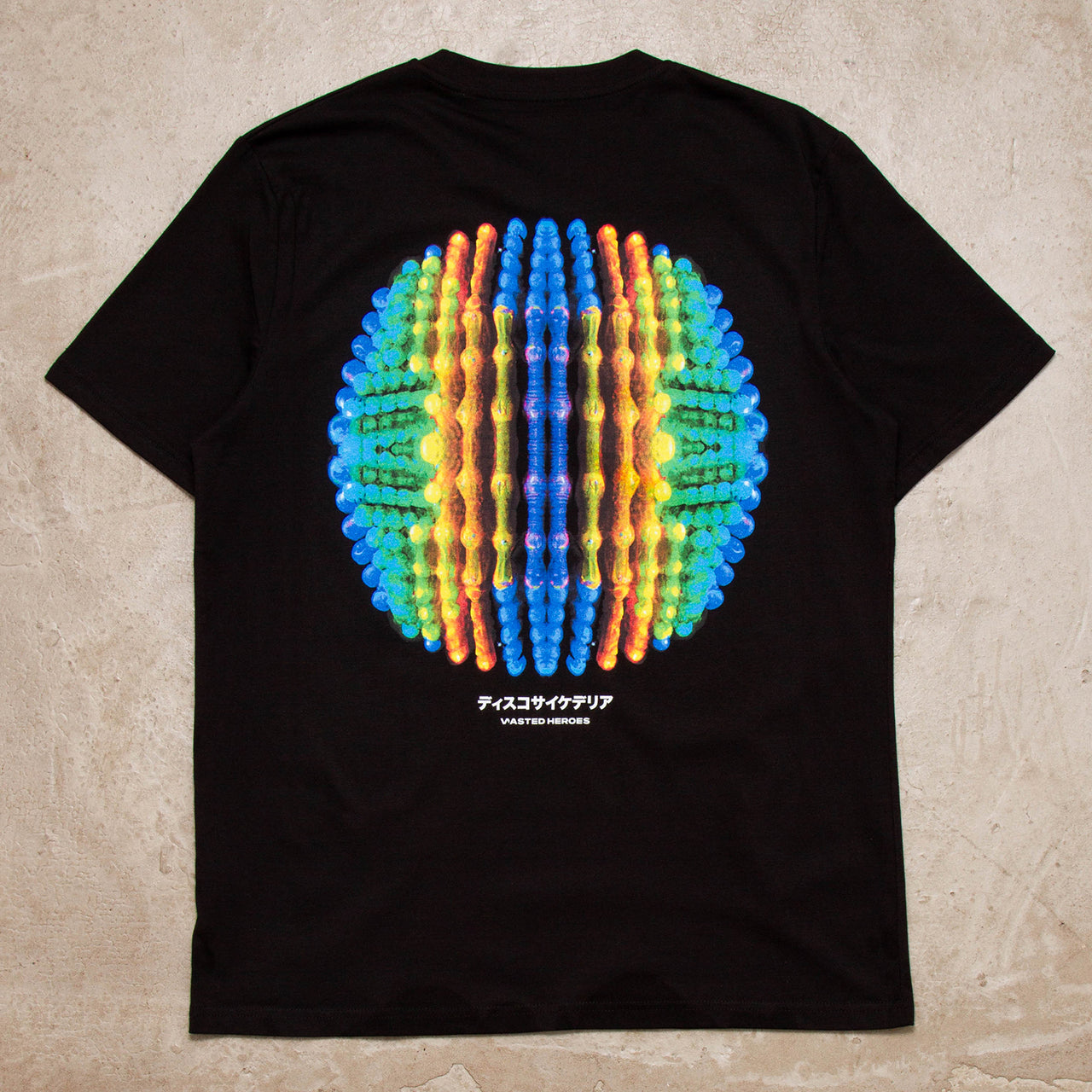 049 Disco Psychedelia Back Print - Tshirt - Black