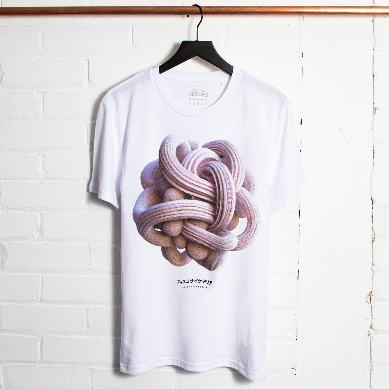 008 Disco Psychedelia Front Print - Tshirt - White