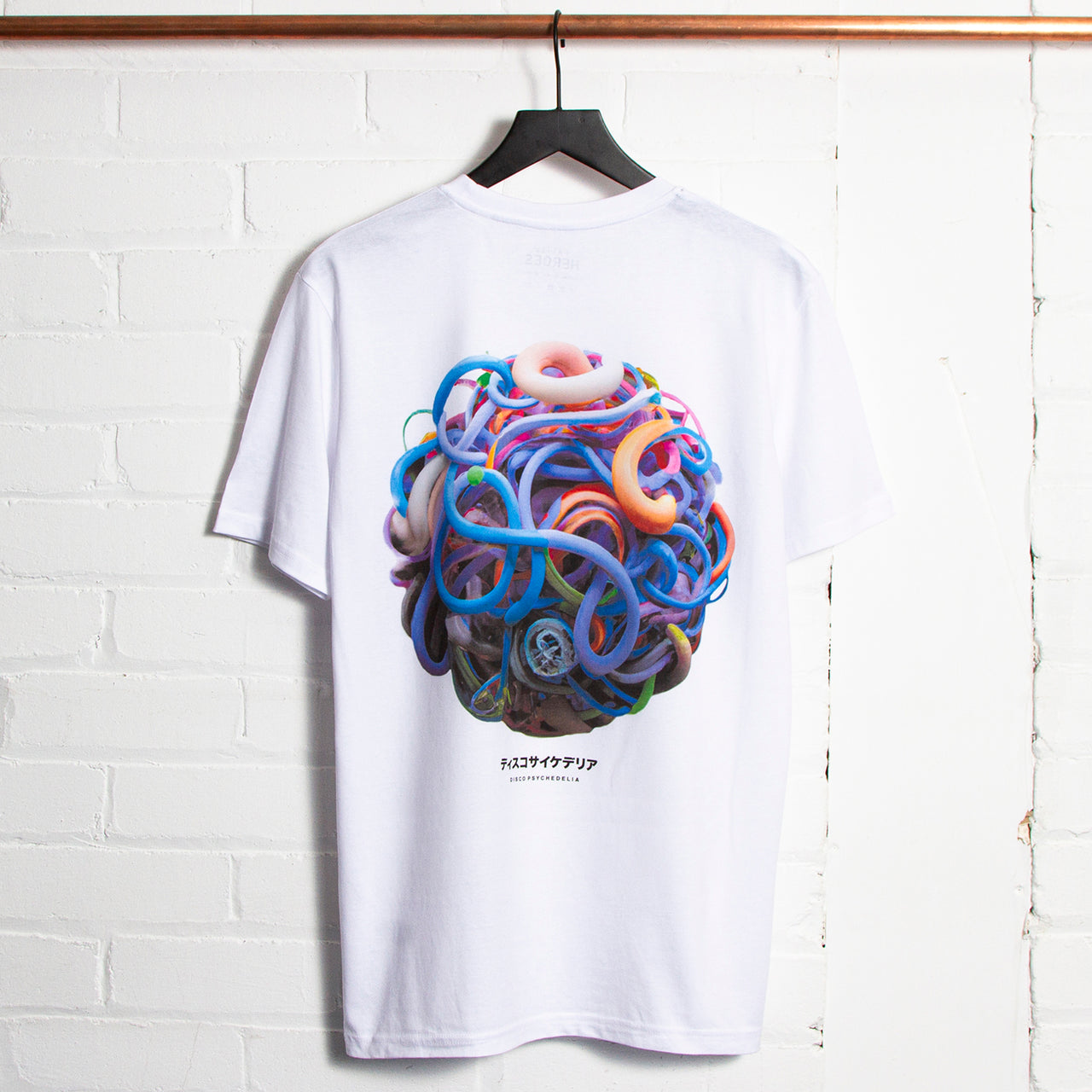 014 Disco Psychedelia Back Print - Tshirt - White
