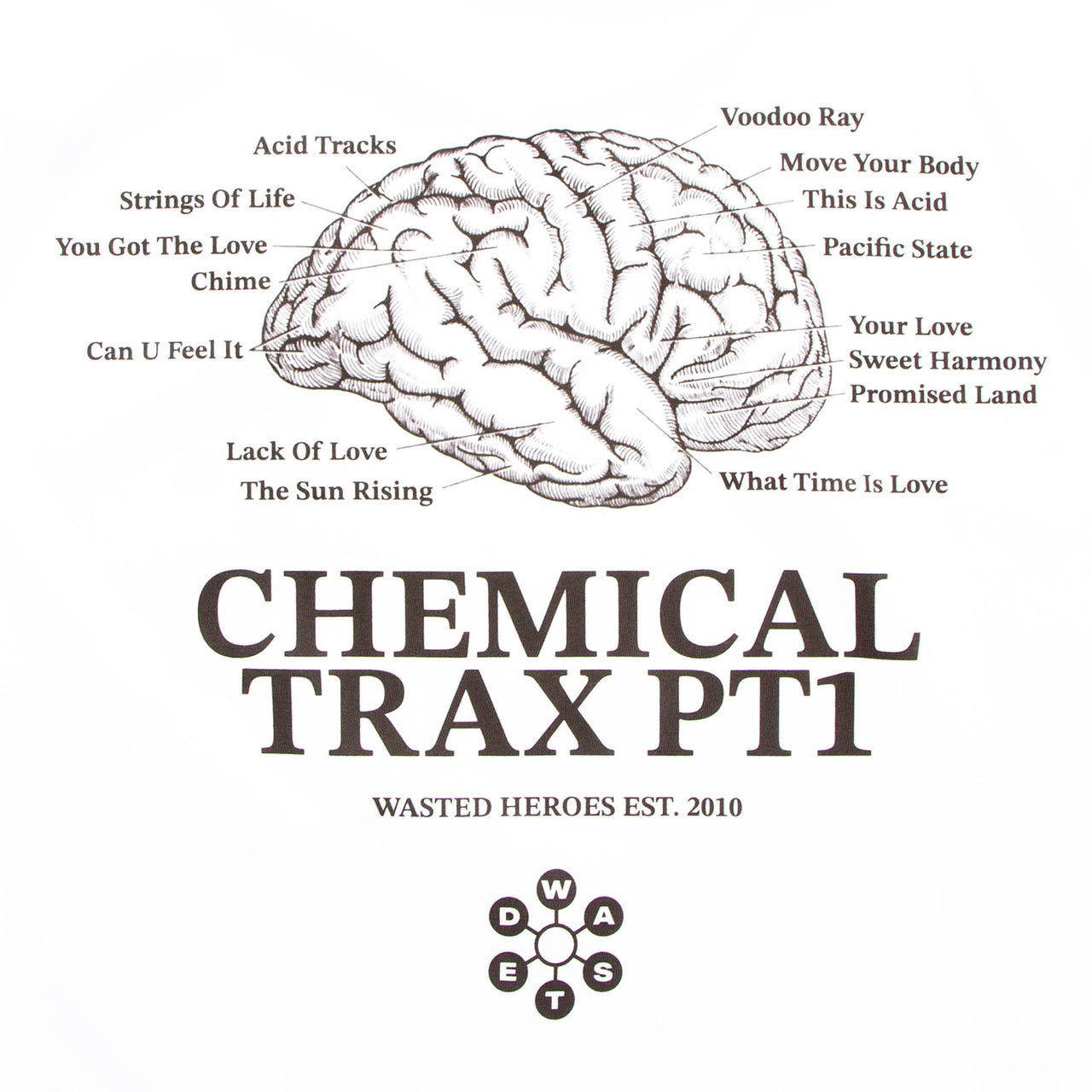 Chemical Trax PT1 Back Print - Tshirt - White