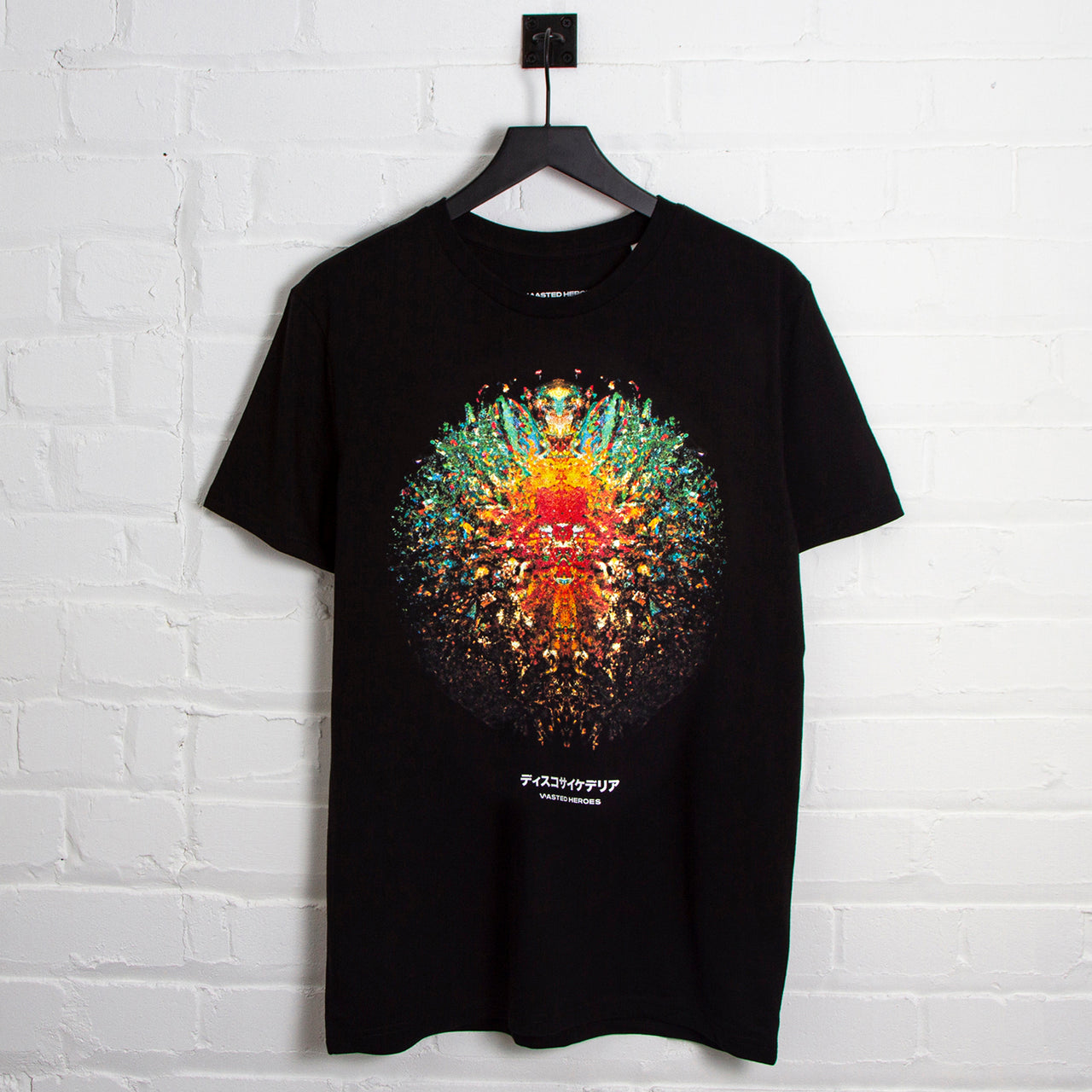 021 Disco Psychedelia Front Print - Tshirt - Black