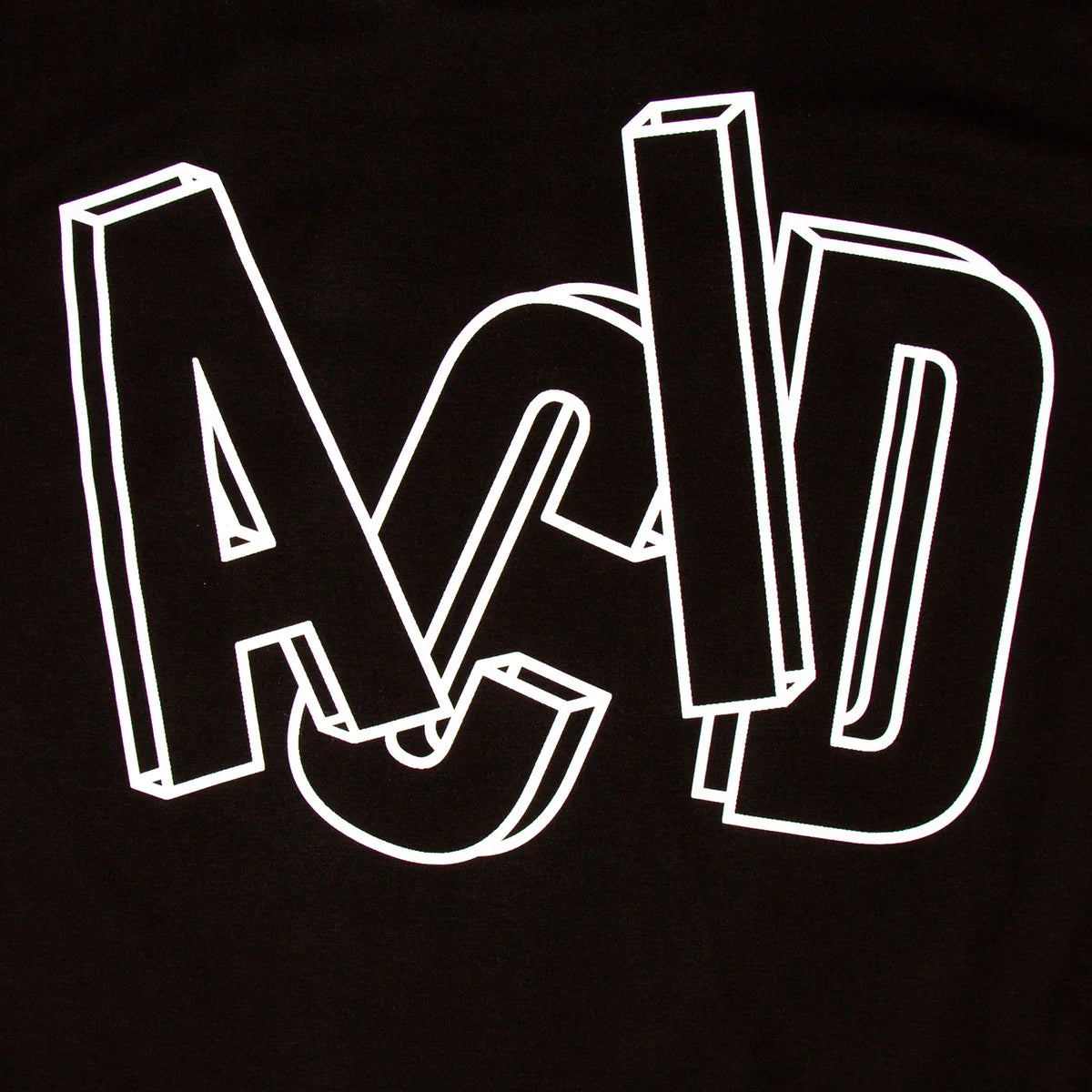 Crest 3D Acid Letter - Tshirt - Black