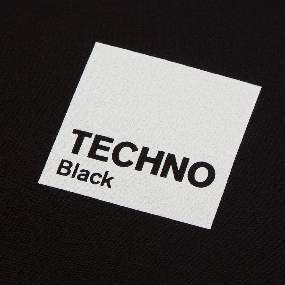 Box Techno White Print - Tshirt - Black