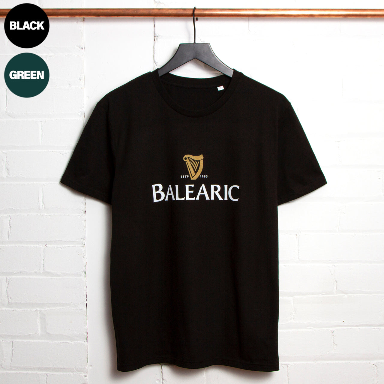 Balearic Harp - Tshirt - Black or Green
