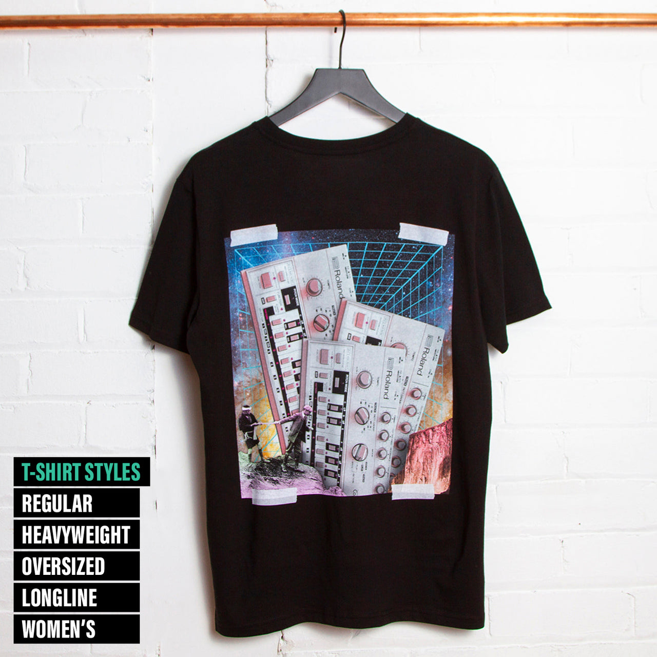 303 Rising Back Print - Tshirt - Black