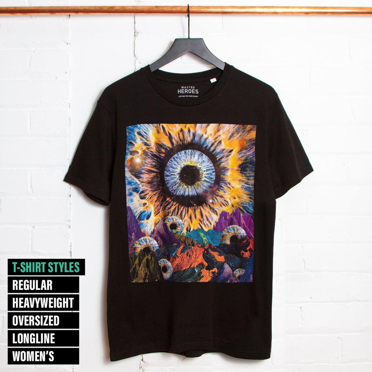 Eyescape Front Print - Tshirt - Black