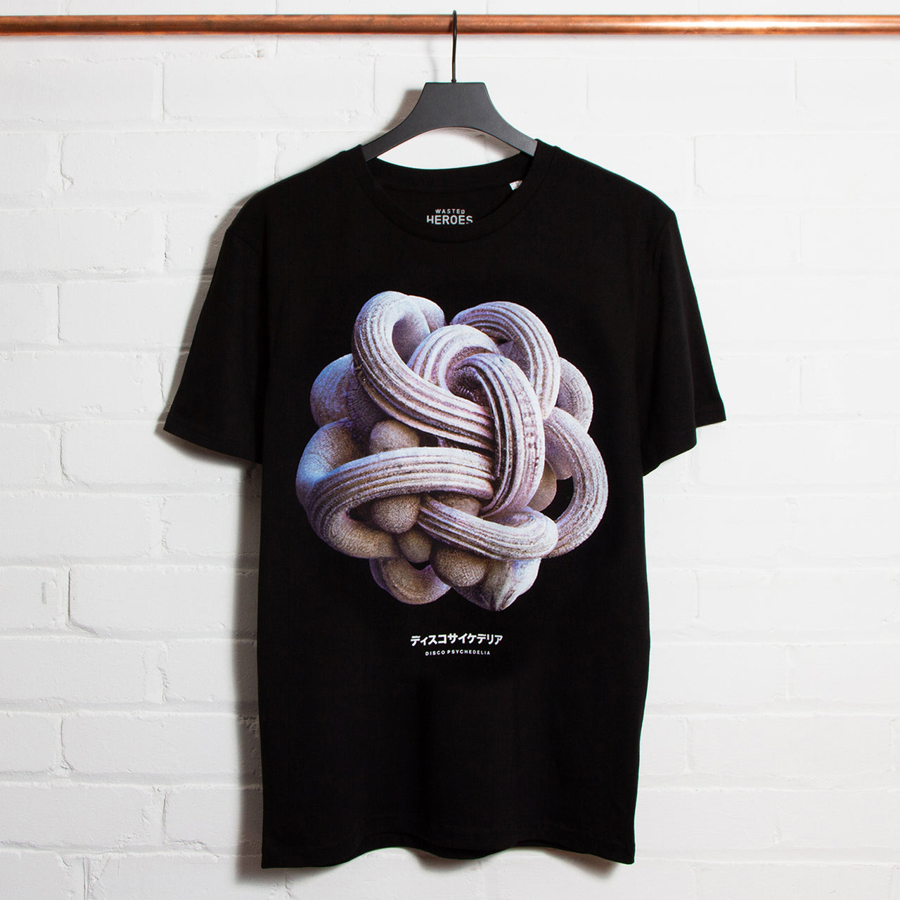 008 Disco Psychedelia Front Print - Tshirt - Black