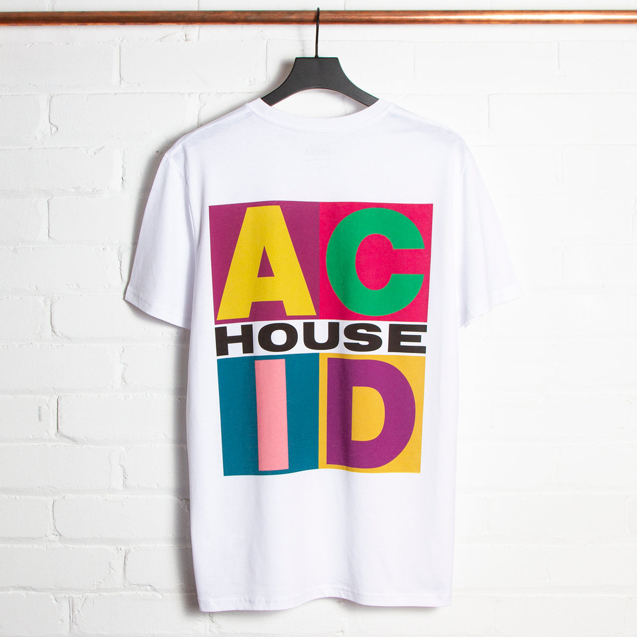 Squares Acid House Back Print - Tshirt - White