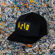Acid Letter - Trucker Cap - Black - Wasted Heroes