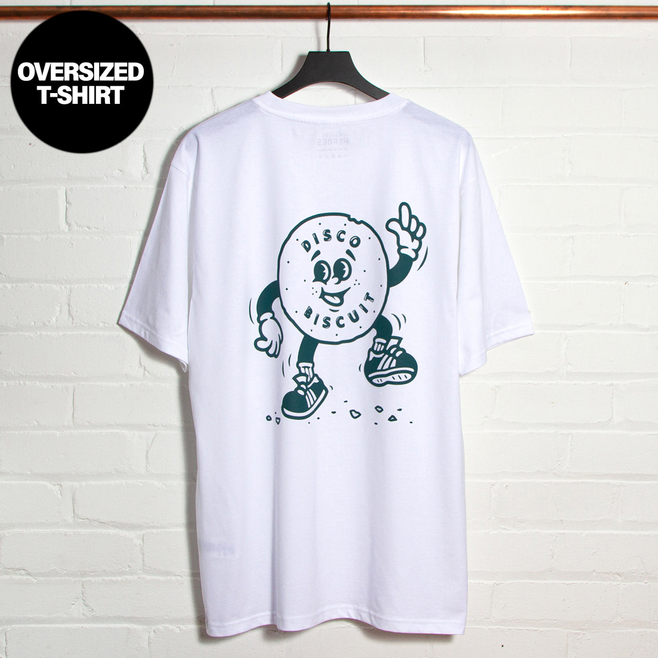 Disco Biscuit - Oversized Tshirt - White