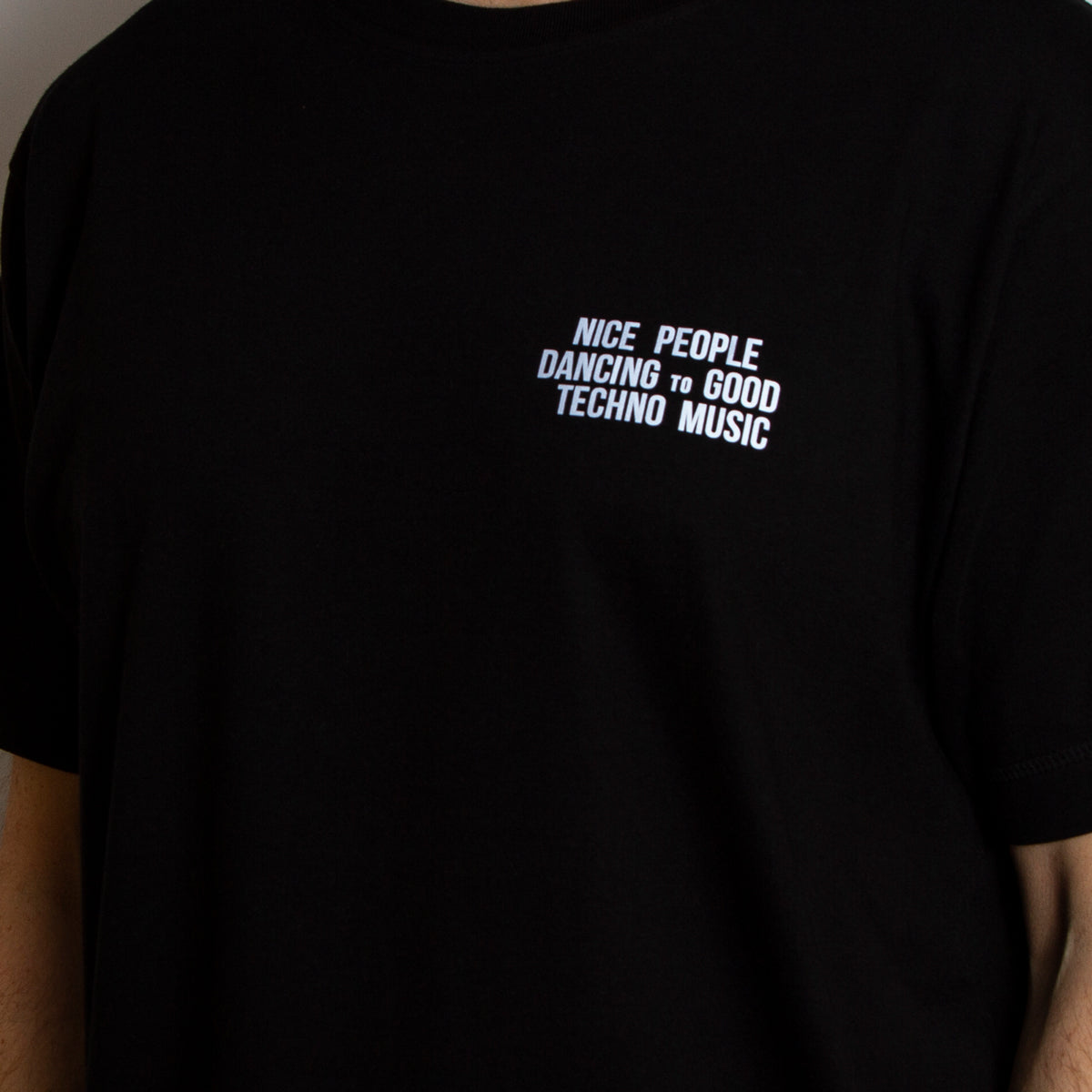 Reflective Peoples Techno - Longline - Black - Wasted Heroes