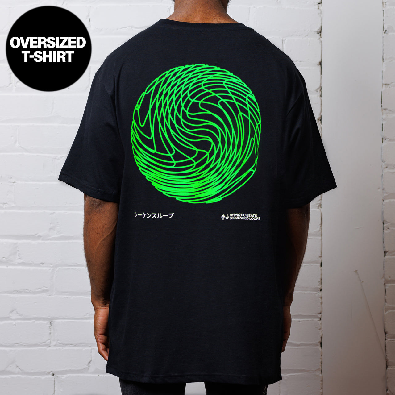 Sequence Sphere - Oversized Tshirt - Black