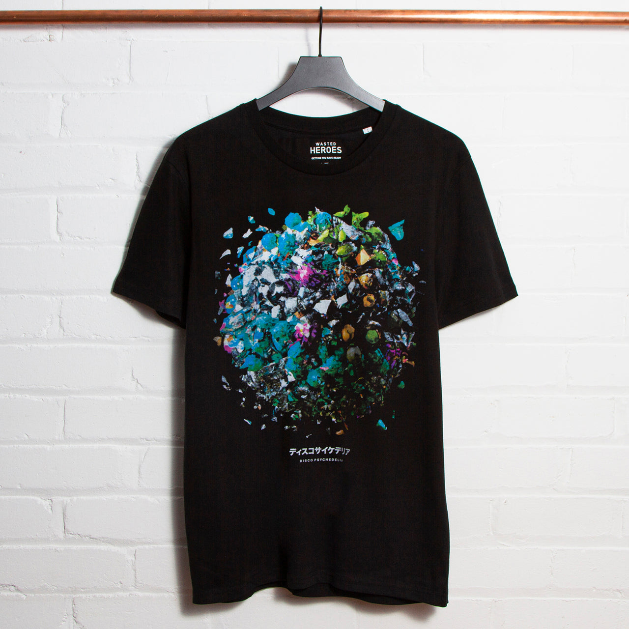 005 Disco Psychedelia Front Print - Tshirt - Black