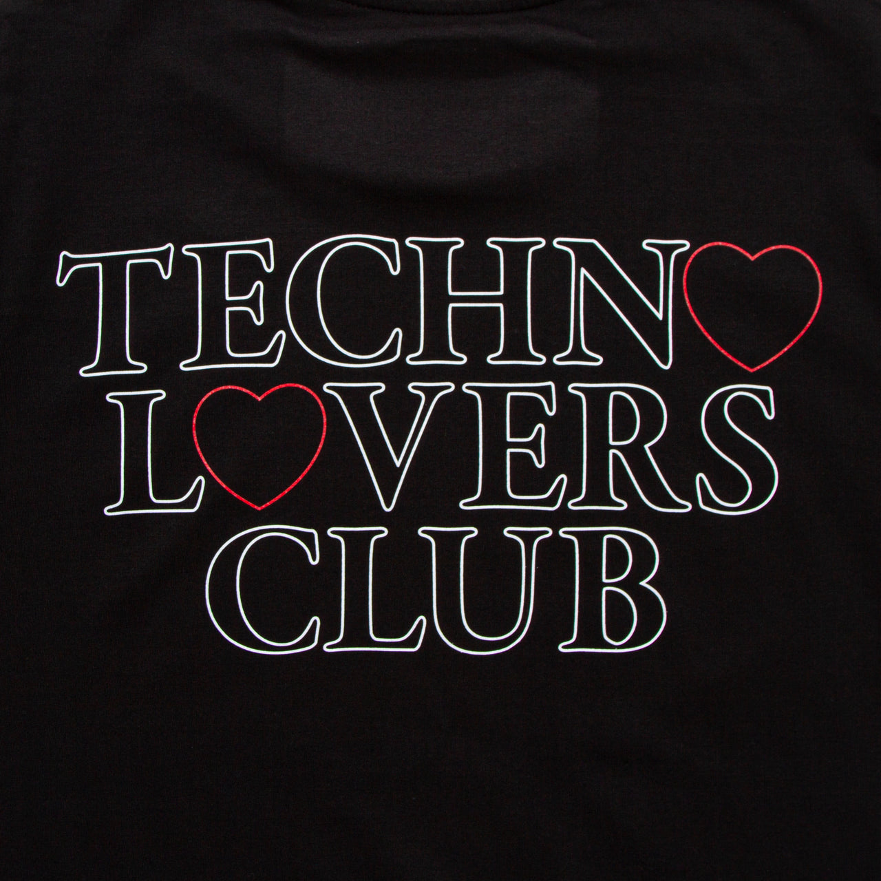 Techno Lovers Back Print - Tshirt - Black