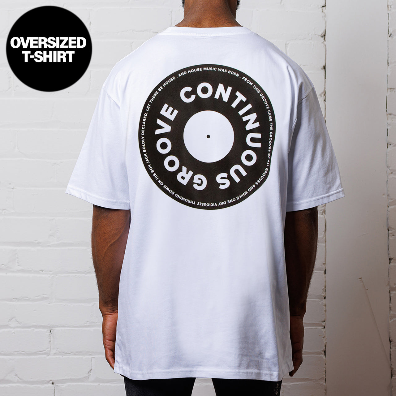 Continuous Groove  - Oversized Tshirt - White