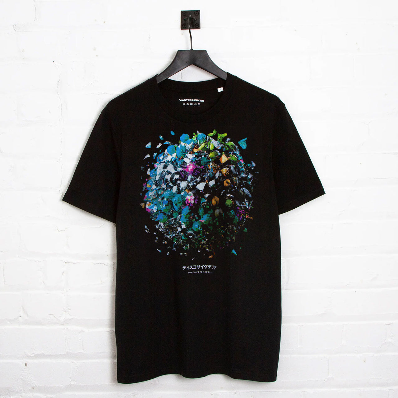 005 Disco Psychedelia Front Print - Tshirt - Black