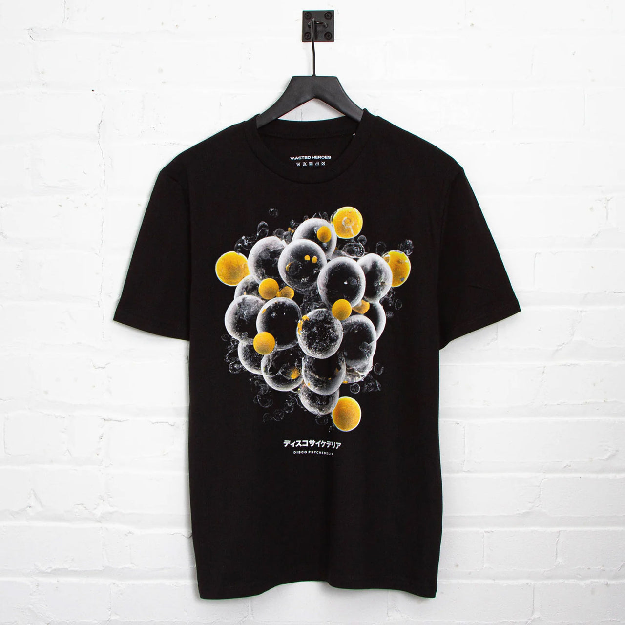 012 Disco Psychedelia Front Print - Tshirt - Black