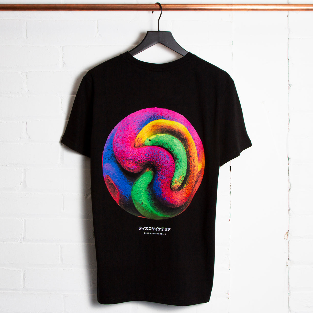 011 Disco Psychedelia Back Print - Tshirt - Black