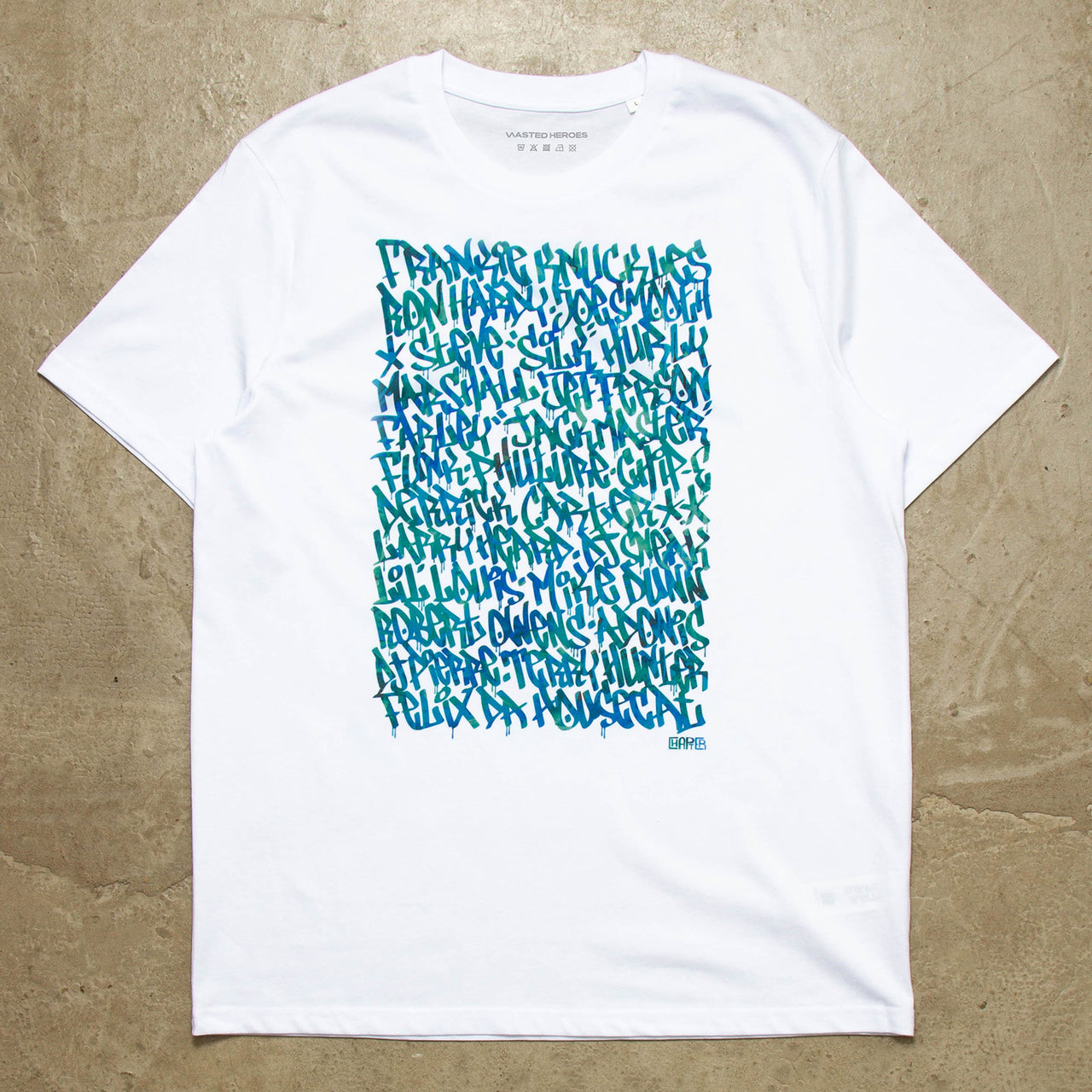 Blue Chicago Pioneers Front Print - Tshirt - White